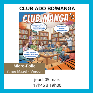 Club ado BD Manga